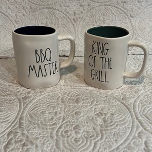 Rae‎ Dunn BBQ MASTER and KING OF THE GRILL mugs, NWOT